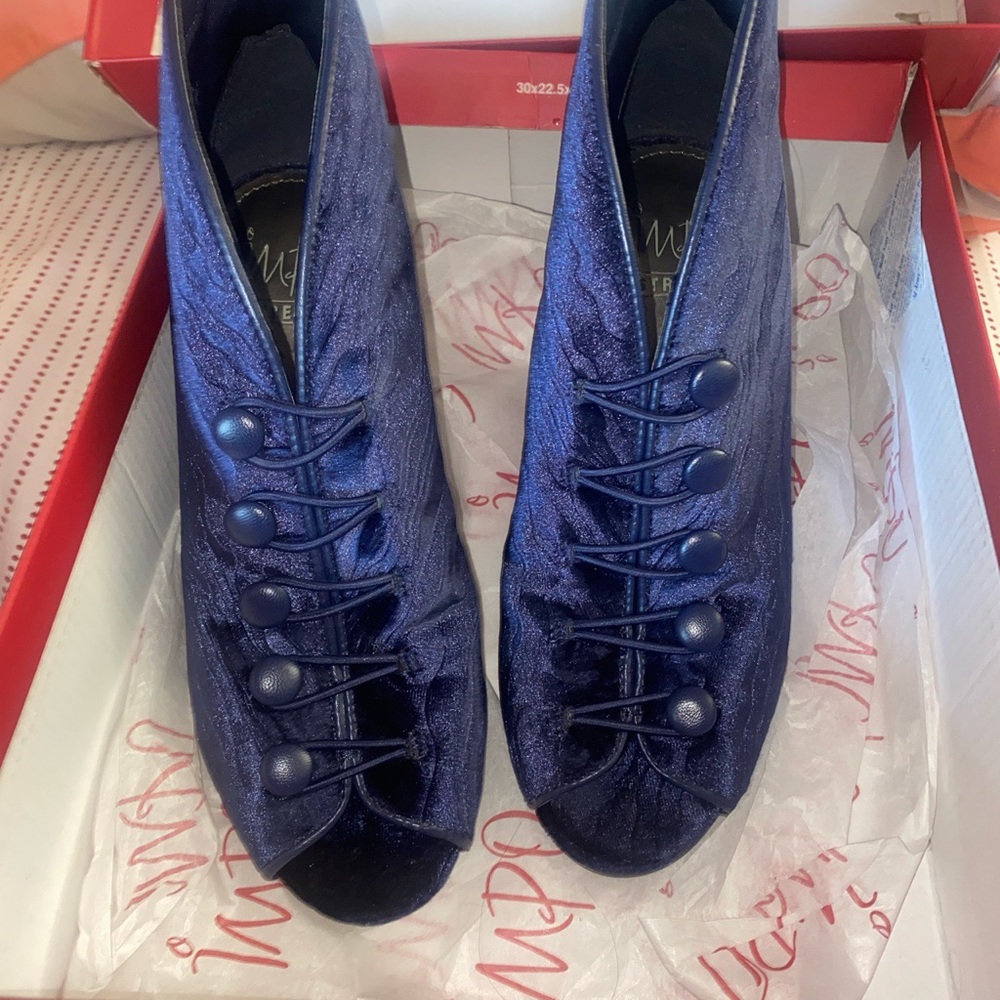 Blue Suede Women’s Low Heel